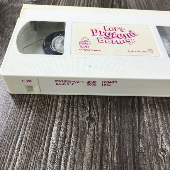 Let's Pretend with Barney VHS 1993 Friends Collection Sing Along White Tape Film - Picture 9 of 9
